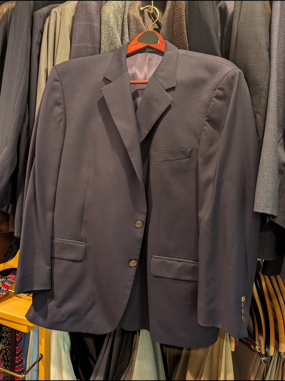 Vintage Andrew Fezza Dark 3- Button Sport Coat